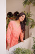 Load image into Gallery viewer, Peach Embroidered Kurti Pant Set ClothsVilla