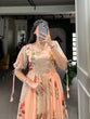 Load image into Gallery viewer, Peach Graceful Floral Georgette Frock – Ethnic Summer Collection
