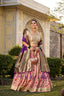 Peach Jacquard Silk Paithani Lehenga Choli ClothsVilla