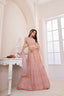 Girlish Trendy Peach Lehenga Choli Set ClothsVilla