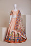 Peach Luxury Heavy Silk Lehenga Set with Embroidery, Sequins & Printed Detailing ClothsVilla