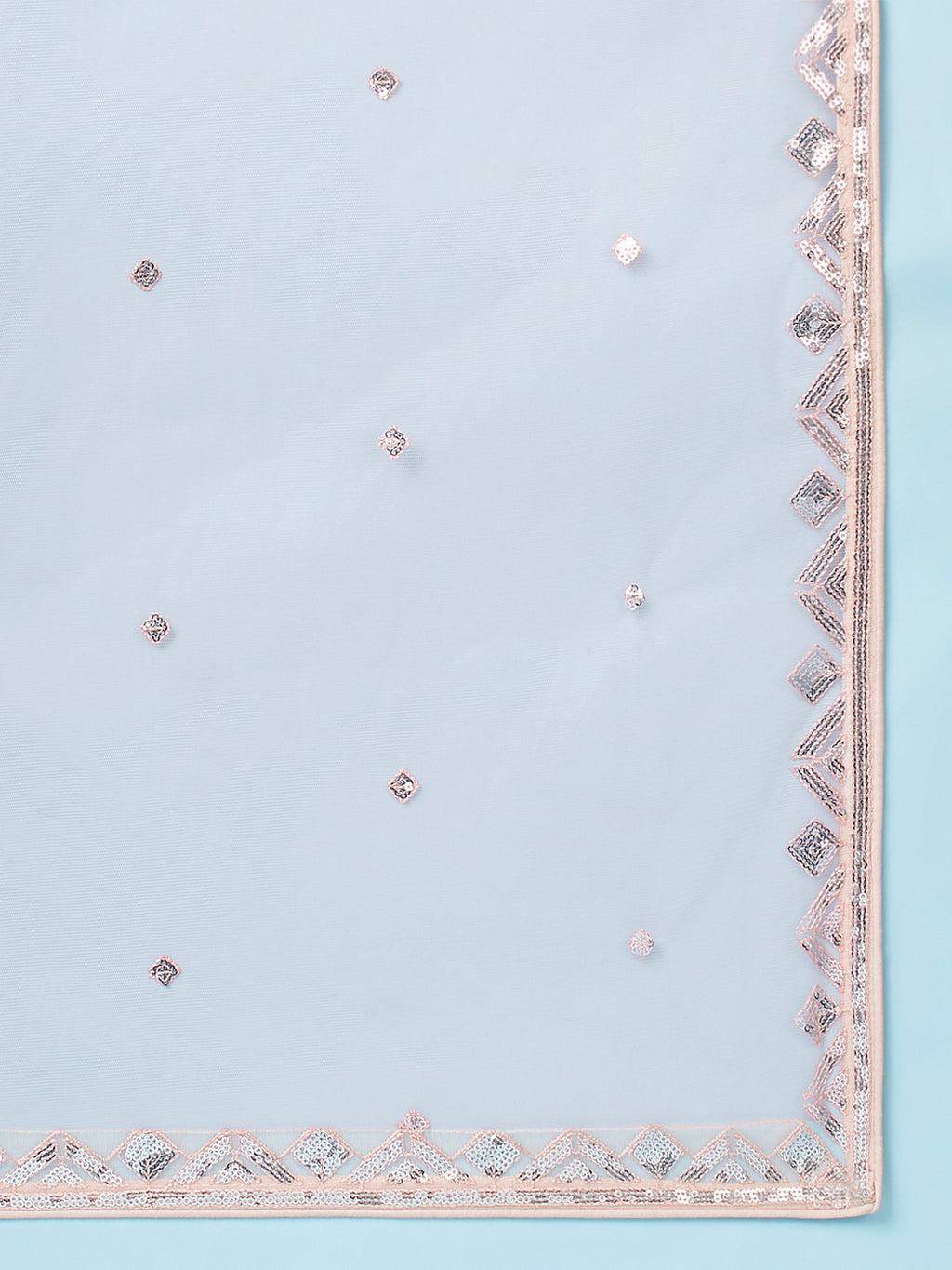 Peach Net Gotapatti Work Semi-Stitched Lehenga & Unstitched Blouse, Dupatta Clothsvilla