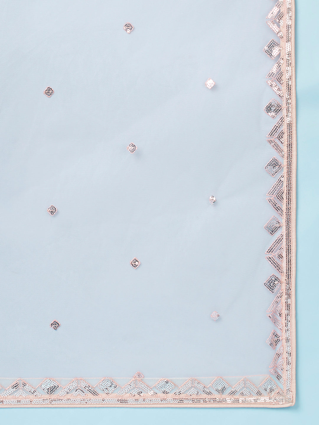Peach Net Gotapatti Work Semi-Stitched Lehenga & Unstitched Blouse, Dupatta Clothsvilla