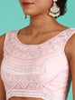 Load image into Gallery viewer, Peach Net Gotapatti Work Semi-Stitched Lehenga &amp; Unstitched Blouse, Dupatta Clothsvilla