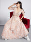 Peach Organza Lehenga Choli Set with Sequins, Zari & Thread Embroidery ClothsVilla
