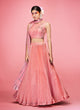 Load image into Gallery viewer, Peach Pakistani Art Silk Lehenga Choli For Indian Festival &amp; Weddings - Thread Embroidery Work, Clothsvilla