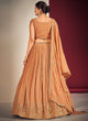 Load image into Gallery viewer, Peach Pakistani Georgette Lehenga Choli For Indian Festivals &amp; Weddings - Sequence Embroidery Work, Mirror Work Clothsvilla
