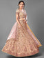 Peach Pakistani Georgette Lehenga Choli For Indian Festivals & Weddings - Thread Embroidery Work, Clothsvilla