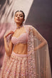 Load image into Gallery viewer, Peach Pastel Georgette Lehenga Set with Sequins, Dori &amp; Pearl Beads Work ClothsVilla
