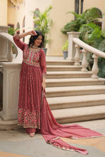 Load image into Gallery viewer, Peach Premium Designer Ready-to-Wear Top-Sharara-Dupatta Collection Clothsvilla