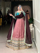 Load image into Gallery viewer, Peach Regal Charm in Every Thread – Moonga Silk Lehenga Set ClothsVilla