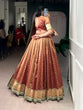 Load image into Gallery viewer, Peach Simmer Lehenga with Paithani Dupatta &amp; Batwa ClothsVilla
