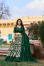 Green Tussar Silk Printed Lehenga Choli with Foil Work ClothsVilla