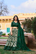 Load image into Gallery viewer, Green Tussar Silk Printed Lehenga Choli with Foil Work ClothsVilla