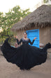 Load image into Gallery viewer, Black Stunning Gown in 14 Kg Rayon with Real Mirror Work ClothsVilla