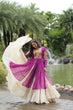 Load image into Gallery viewer, Purple &amp; White Elegant Lehenga and Kurti Combo for Adults &amp; Kids - Full-Stitched Set ClothsVilla