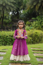 Load image into Gallery viewer, Purple &amp; White Elegant Lehenga and Kurti Combo for Adults &amp; Kids - Full-Stitched Set ClothsVilla