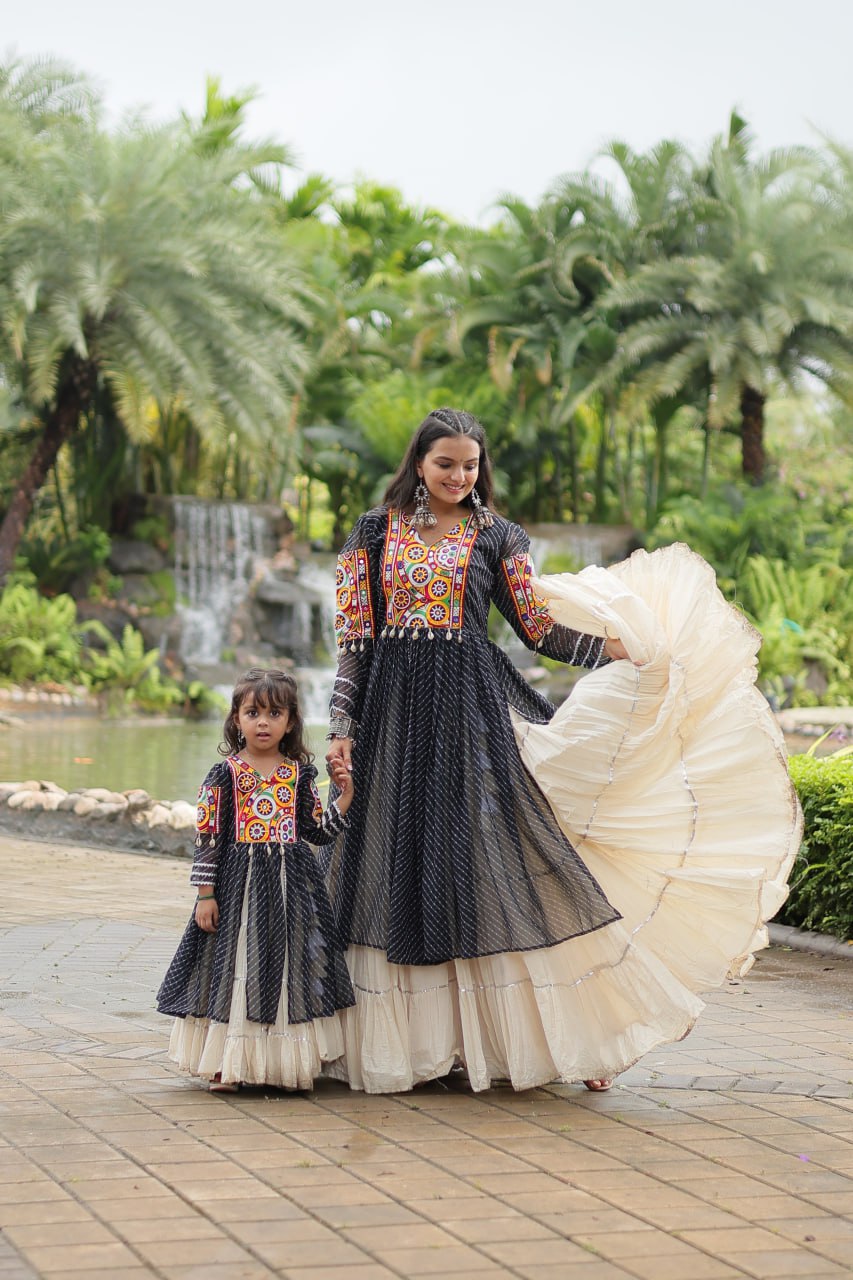 Elegant Lehenga and Kurti Combo for Adults & Kids - Full-Stitched Set ClothsVilla Main image