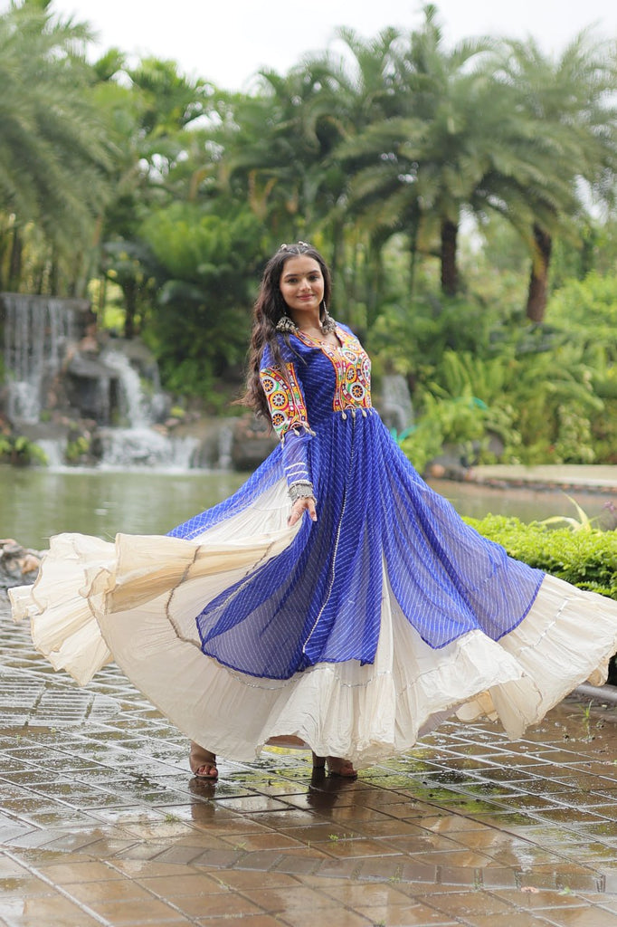 Blue Elegant Lehenga and Kurti Combo for Adults & Kids - Full-Stitched Set ClothsVilla