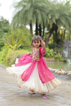 Load image into Gallery viewer, Magenta Elegant Lehenga and Kurti Combo for Adults &amp; Kids - Full-Stitched Set ClothsVilla