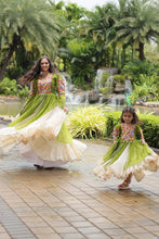 Load image into Gallery viewer, Green Elegant Lehenga and Kurti Combo for Adults &amp; Kids - Full-Stitched Set ClothsVilla