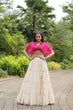 Load image into Gallery viewer, Magenta Elegant Lehenga with Leheriya Print Blouse ClothsVilla
