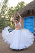 Load image into Gallery viewer, White Traditional Reyon Lehenga Set with Embroidered Blouse and Koti ClothsVilla