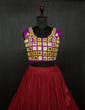 Load image into Gallery viewer, Red Lehenga &amp; Purple Choli Set Designer Rayon  with Real Mirror &amp; Kodi Work (Copy) ClothsVilla
