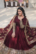 Load image into Gallery viewer, Maroon Royal Vichitra Shimmer Gown with Sequins Embroidery and Matching Dupatta ClothsVilla