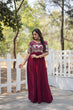 Load image into Gallery viewer, Magenta Luxury Faux Blooming Designer Gown with Zari &amp; Sequins Embroidery ClothsVilla