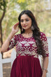 Load image into Gallery viewer, Magenta Luxury Faux Blooming Designer Gown with Zari &amp; Sequins Embroidery ClothsVilla