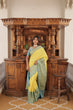 Load image into Gallery viewer, Yellow &amp; Blue Elegant Kanjivaram Silk Saree with Zari Weaving Work Clothsvilla