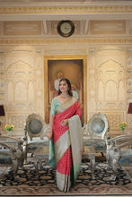 Load image into Gallery viewer, Red Classic Kanjivaram Silk Saree with Zari Weaving Clothsvilla