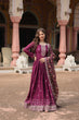 Load image into Gallery viewer, Wine Elegant Chinon Gown with Sequins Embroidery &amp; Kalamkari Silk Dupatta ClothsVilla