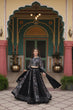 Load image into Gallery viewer, Black Festive Printed Rayon Lehenga Choli Set with Gota Patti &amp; Kodi Lace ClothsVilla.com