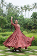Load image into Gallery viewer, Red Designer Printed Cotton Gown with Kutchi Gamthi Lace and Kodi Work Clothsvilla