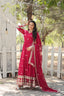 Pink Faux Blooming Gown with Sequins Embroidery and Dupatta ClothsVilla