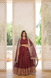 Load image into Gallery viewer, Maroon Enchanting Dayble Viscose Jacquard Lehenga Set with Double Zari Work ClothsVilla