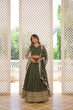 Load image into Gallery viewer, Green Enchanting Dayble Viscose Jacquard Lehenga Set with Double Zari Work ClothsVilla