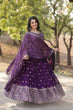 Load image into Gallery viewer, Purple Stunning Faux Blooming Lehenga with Heavy Sequins &amp; Thread Embroidery ClothsVilla