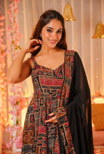 Load image into Gallery viewer, Red Elegance with a Modern Touch: Exclusive Digital Printed Anarkali Gown ClothsVilla.com