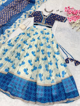 Load image into Gallery viewer, Blue Embrace Elegance with a Modern Touch – Exclusive Designer Lehenga Choli ClothsVilla