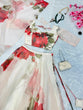 Load image into Gallery viewer, White Experience Timeless Elegance with Our Exclusive Floral Lehenga Design ClothsVilla