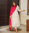 Load image into Gallery viewer, Red &amp; White Celebrate Elegance with Our Exclusive Two-Color Anarkali Design ClothsVilla