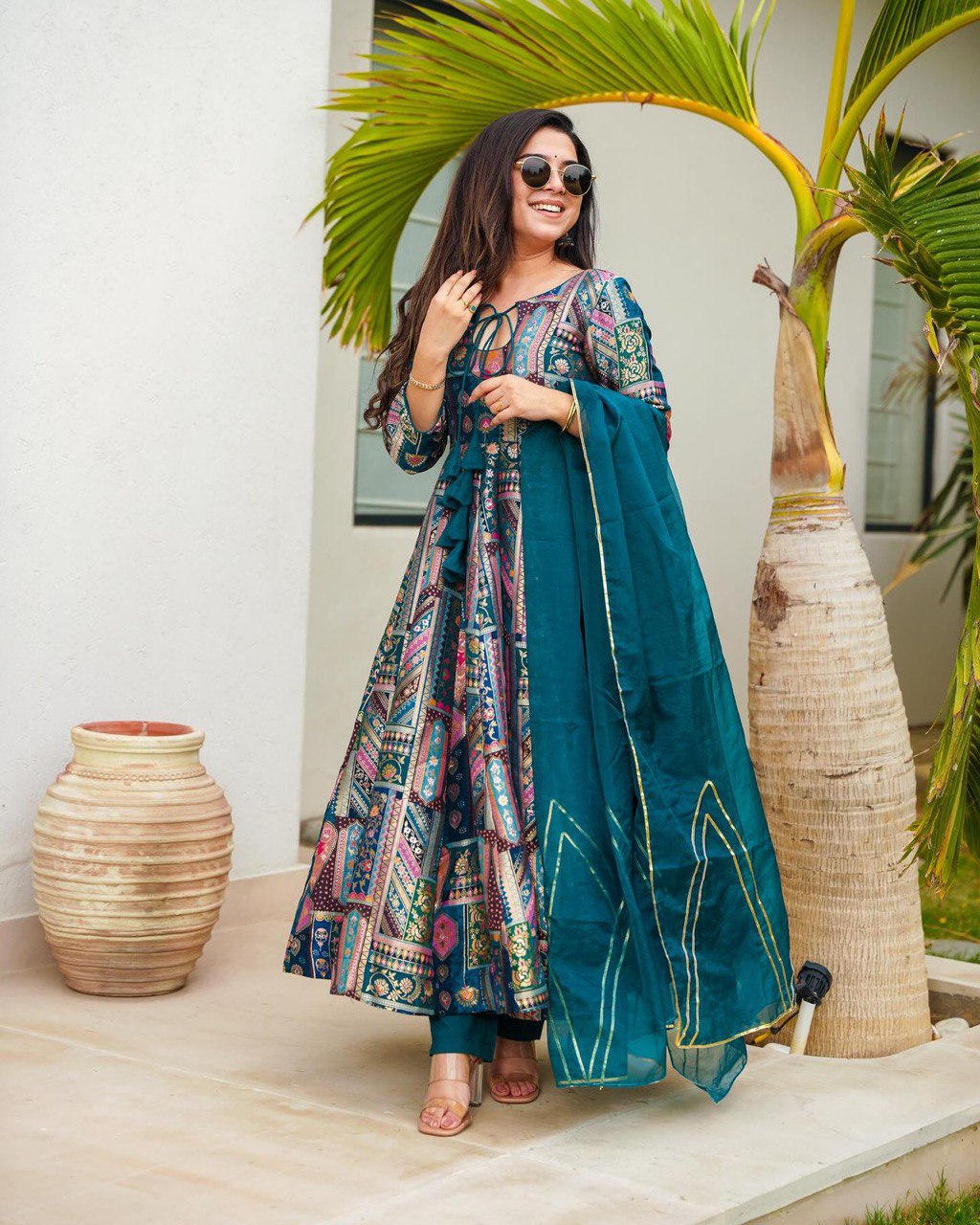 Multicolour Experience Unmatched Elegance with Our Exclusive Anarkali Gown Design ClothsVilla Main image