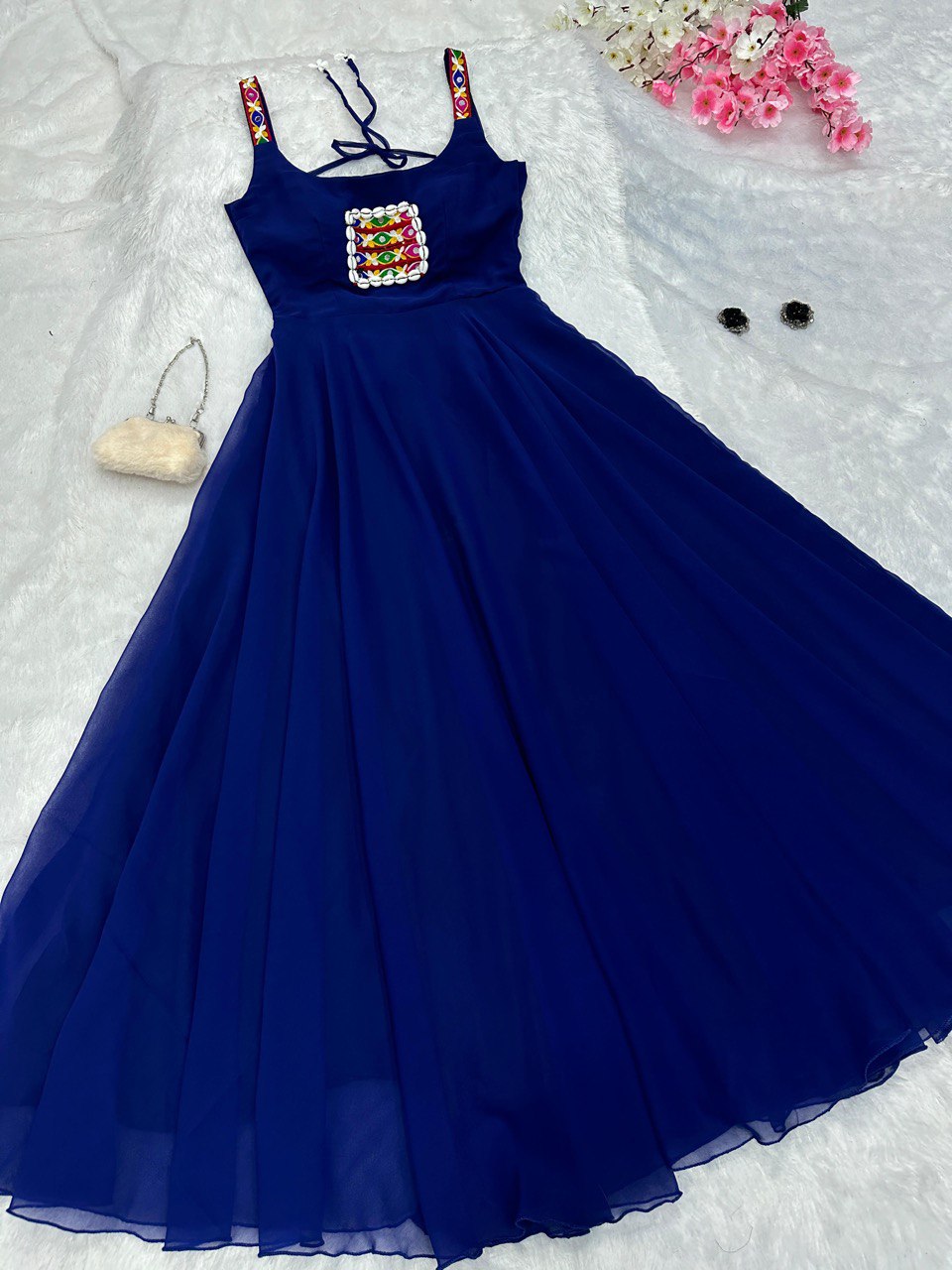 Blue Celebrate Navratri in Style with Our Exclusive Anarkali Gown ClothsVilla