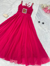 Load image into Gallery viewer, Pink Celebrate Navratri in Style with Our Exclusive Anarkali Gown ClothsVilla