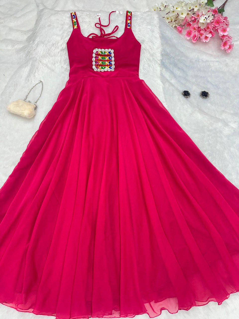 Pink Celebrate Navratri in Style with Our Exclusive Anarkali Gown ClothsVilla Main image