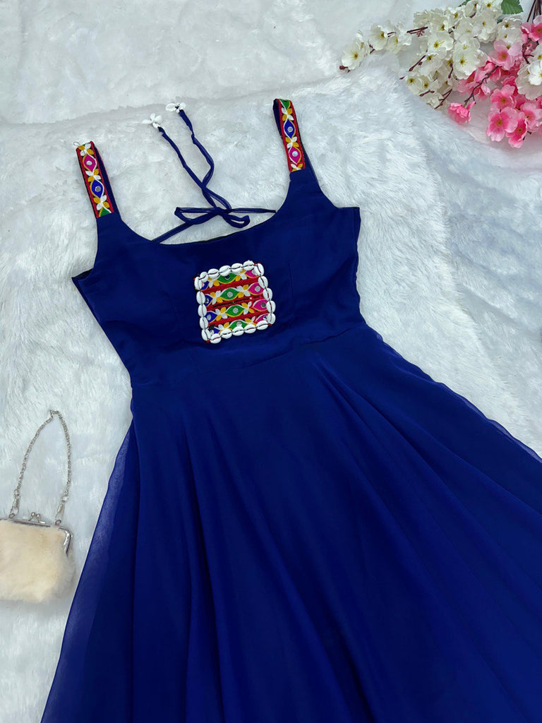 Blue Celebrate Navratri in Style with Our Exclusive Anarkali Gown ClothsVilla