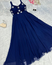 Load image into Gallery viewer, Blue Celebrate Navratri in Style with Our Exclusive Anarkali Gown ClothsVilla